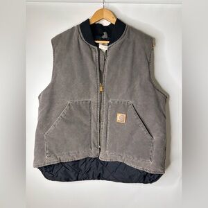 Vintage Carhartt Men’s Vest Size XLarge Regular Distressed Gray